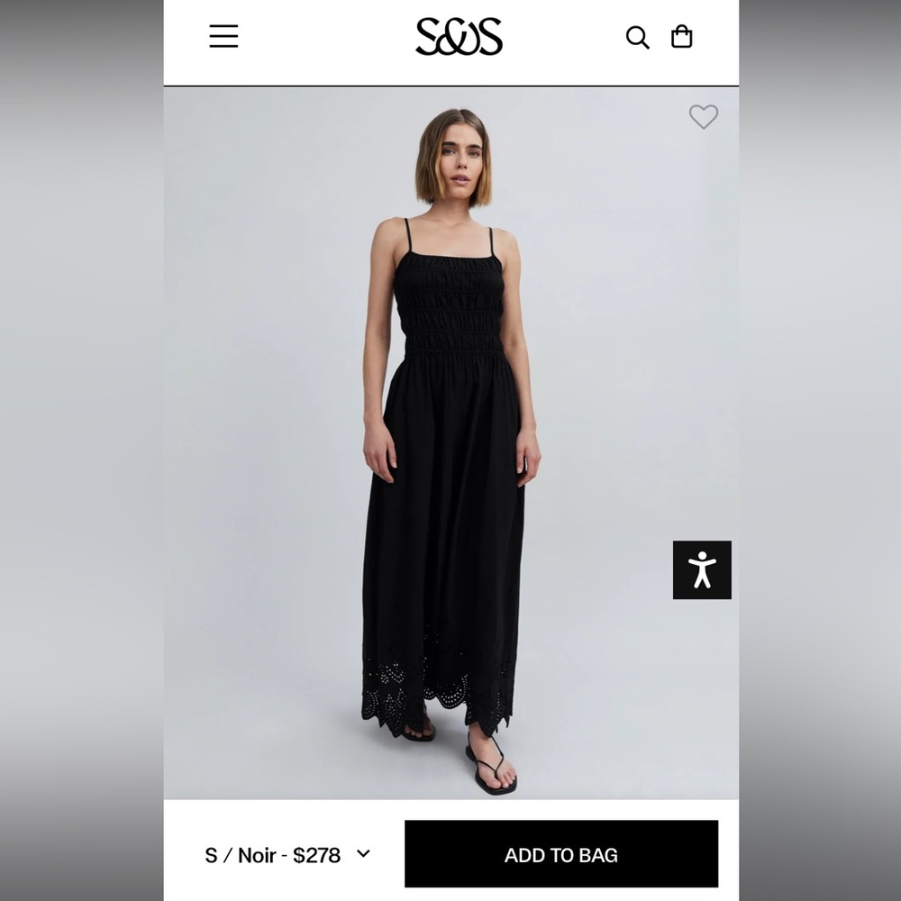 Solid & Striped The Eyelet Delta Midi Dress